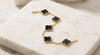 18k Gold 5 Motif Clover Bracelet in Deep Black Onyx & Gold vermeil with original packaging