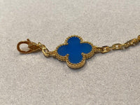 18k gold alhambra 5 motifs clover blue agatev vca