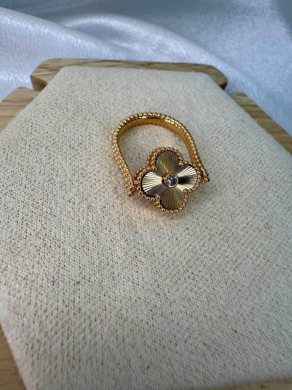 Vca red carnelier 18k solid gold vermeil 1 clover