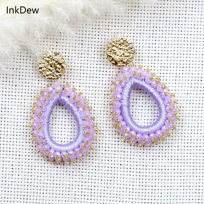 Colorful Water Drop Shape Drop Earrings For Women