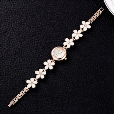 Fashion Flower Luxury Quartz Simple Elegant Ladies Bracelet Watch