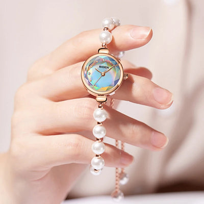 Waterproof Women Pearl Bracelet Wrist watch