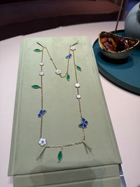 Lucky Spring 9-Motif Transformable Necklace – MOP & Lapis Lazuli Butterfly
