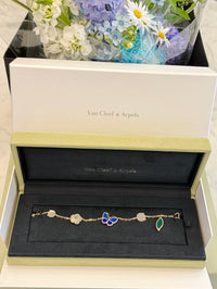 18k Gold Lucky Spring 5-Motif Charm Bracelet – MOP & Lapis Lazuli Butterfly